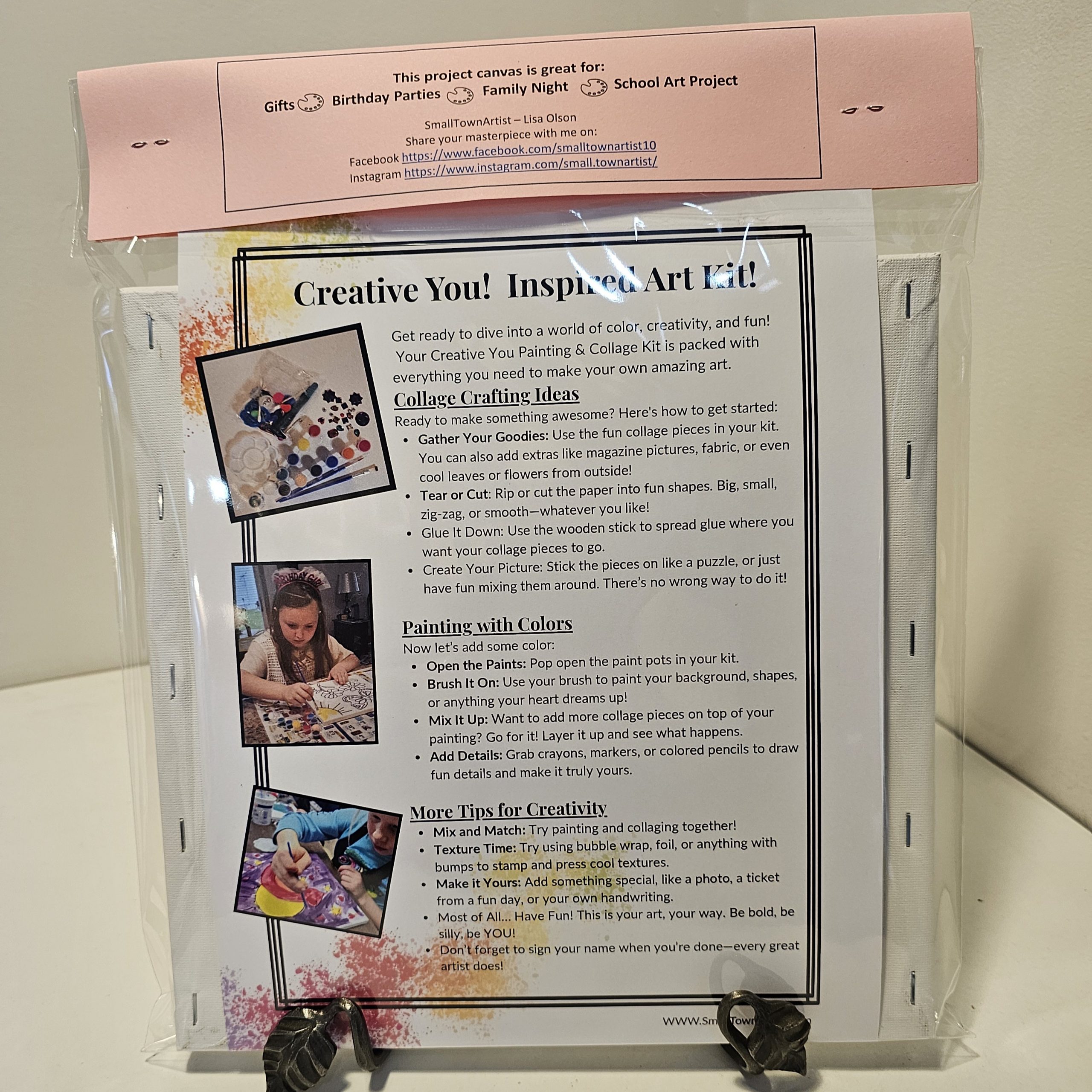 Back of Creative You package with tips, ideas and inspiration