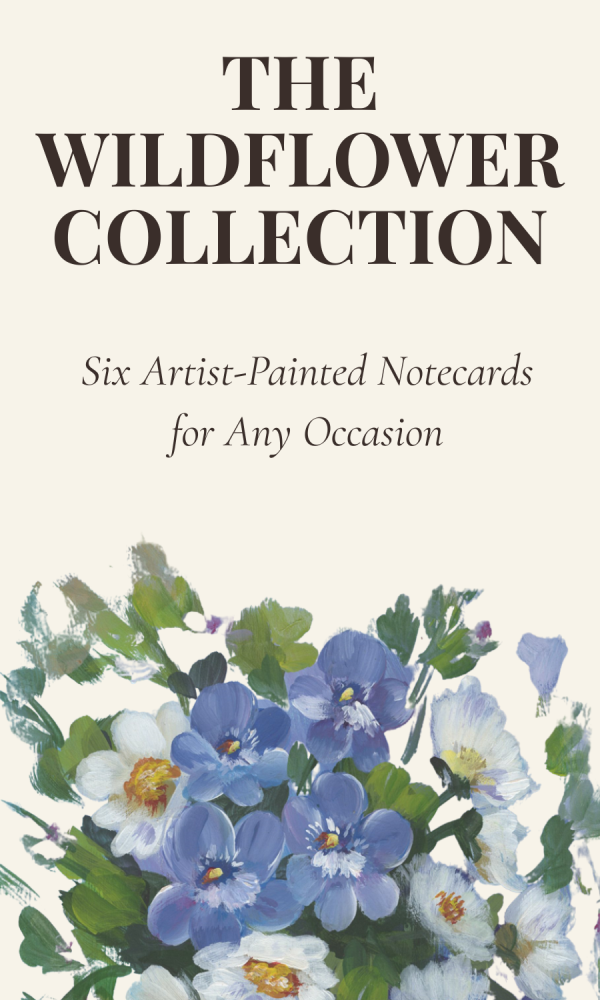 Wildflower Collection notecard set featuring six hand-painted floral designs by a Minnesota artist